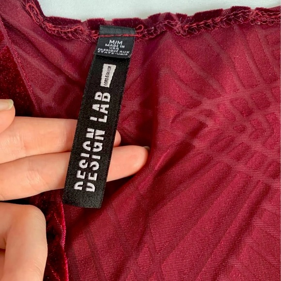 Design lab red velvet romper - Picture 2 of 2